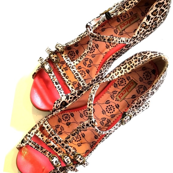 Colcci Pink Leopard Print Italian Low Heel Size 7 - Picture 2 of 8